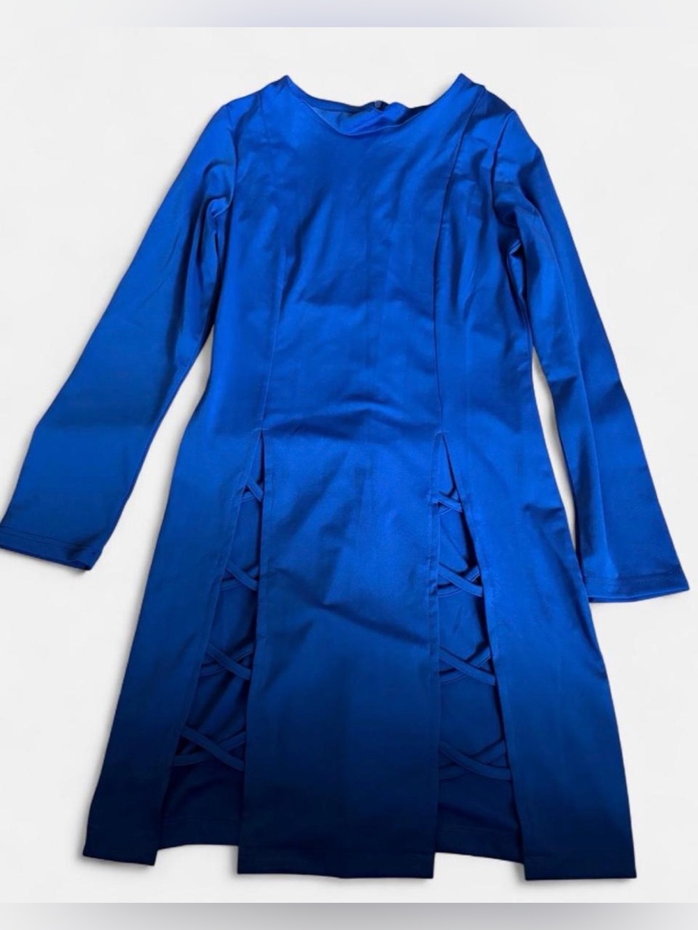 Women’s Long Sleeve Blue Coat Dress